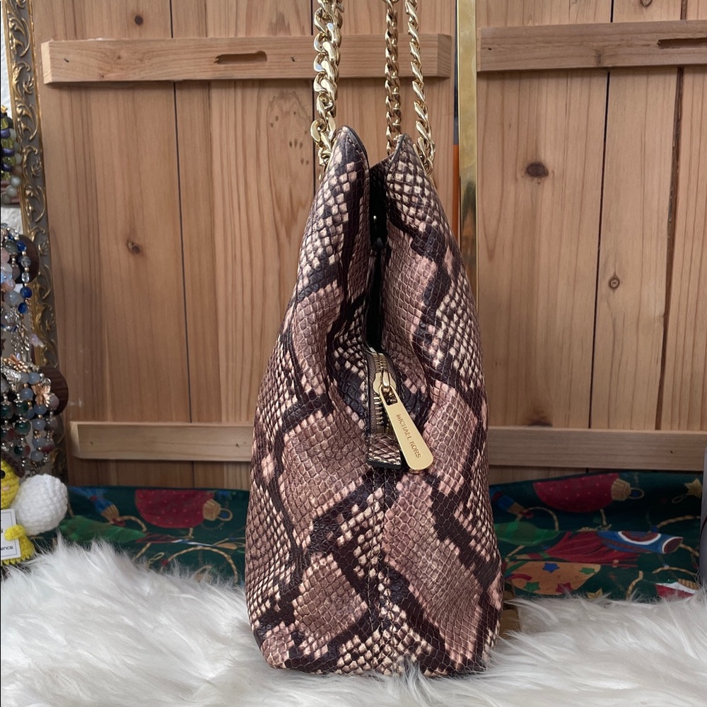 Michael Kors Python Embossed Print Shoulder Bag w… - image 4
